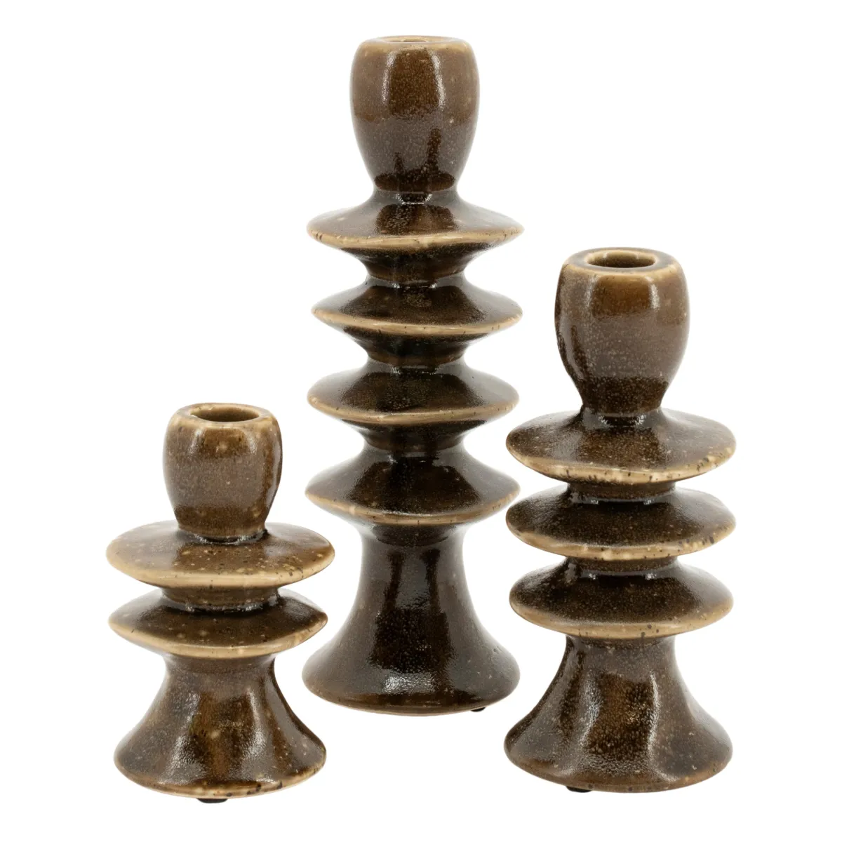 Cimba (set of 3) 7,5x11,8 cm Leirtøy Brun
