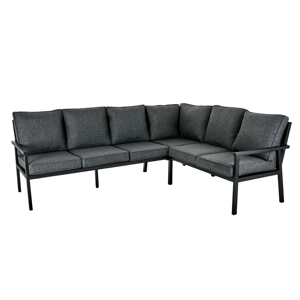 Rana hjørnesofa høy 252x195 cm svart