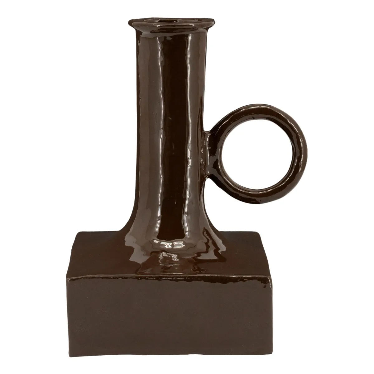 Oro 2 vase 20x16x25 cm aluminium brun