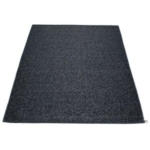 Svea matte 180x260 cm black metallic / black 