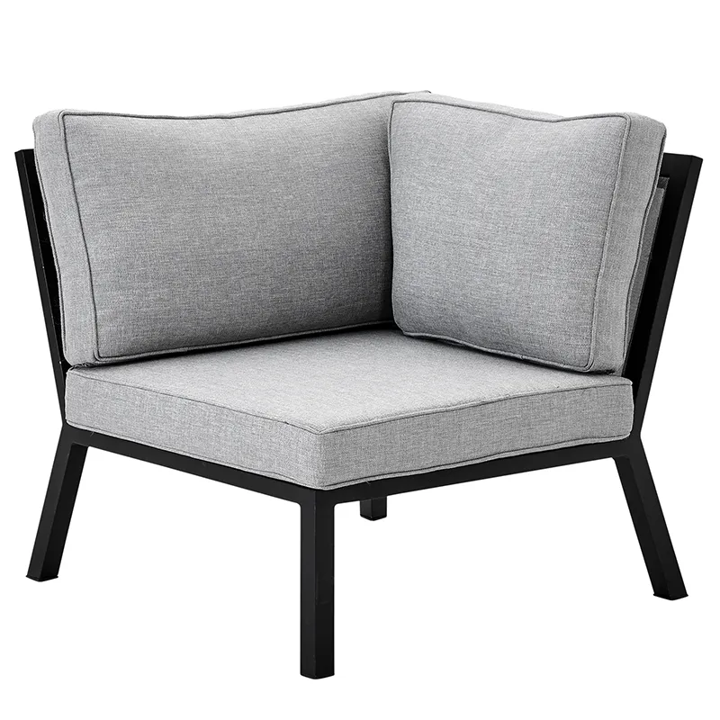 Belfort hjørnestykke inkludert puter Svart / Pearly grey