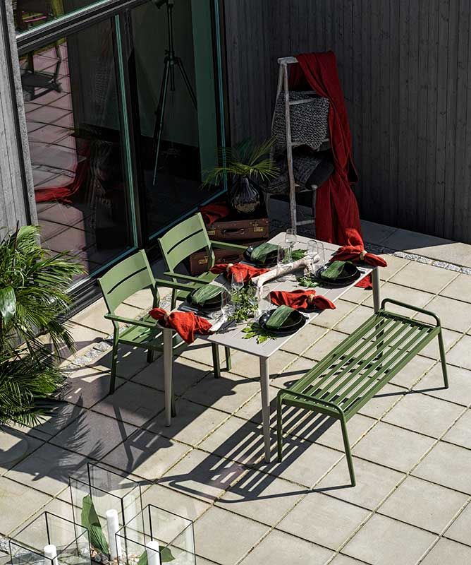 Nimes spisebord 78 x 140 cm kaki Brafab