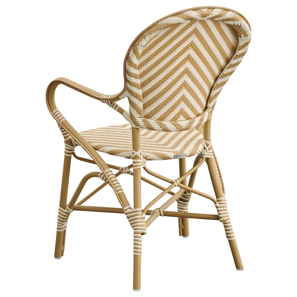 Isabell outdoor Stol m/armlener ivory/honey