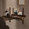 Sector Veggmontert skrivebord - Smoked Oak/Brass