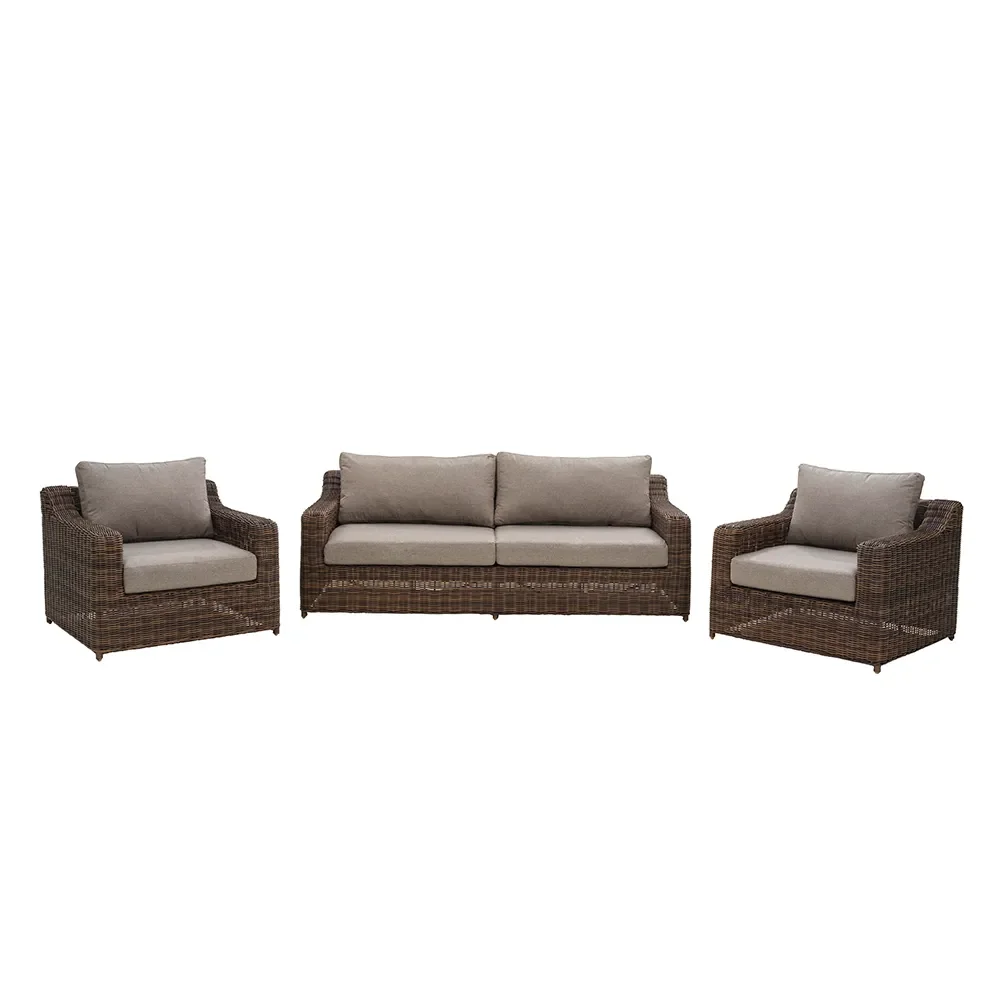 Glendon 3-seters sofa  Dark brown / Soft moose