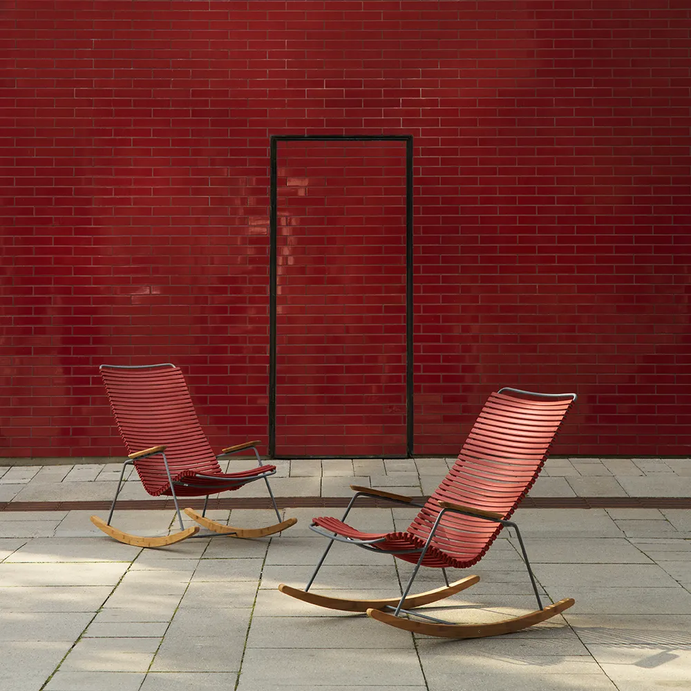 Click gyngestol paprika/grå bambus