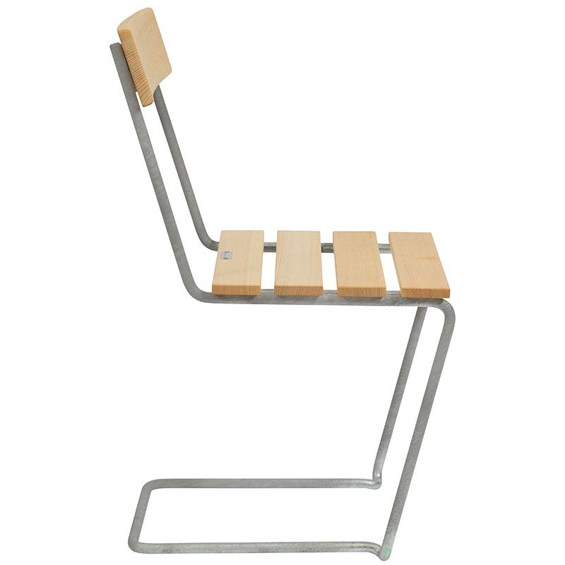 Stol 1 furu Grythyttan Stålmöbler