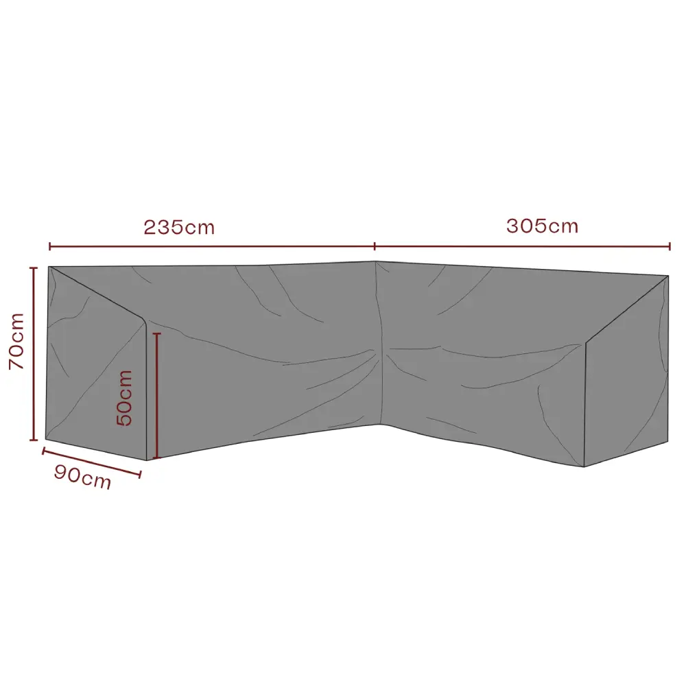 Møbeltrekk Hjørnesofa 305/235x90 cm Premium