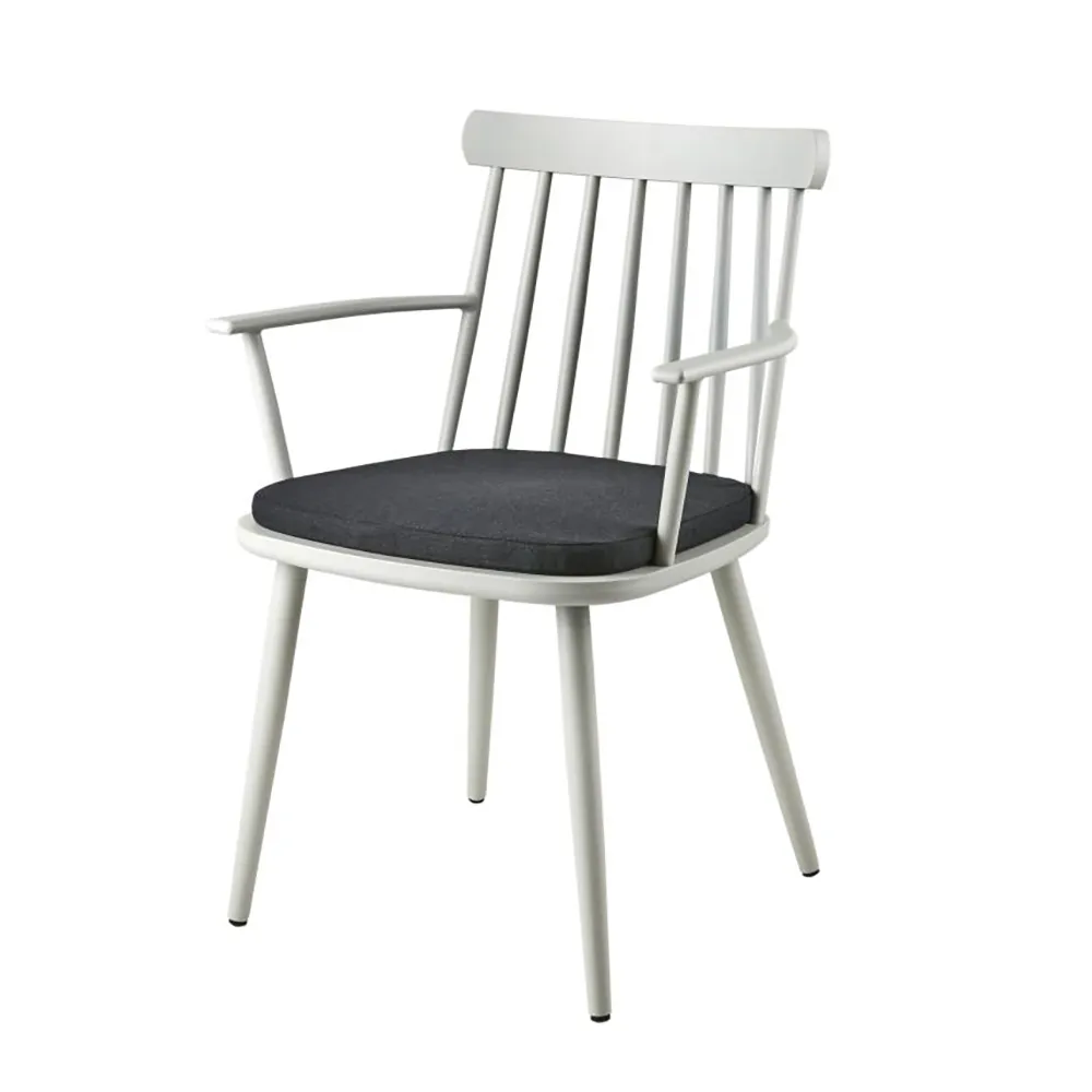 WINSOR Stol med armlener - Lys Grå/Ravn