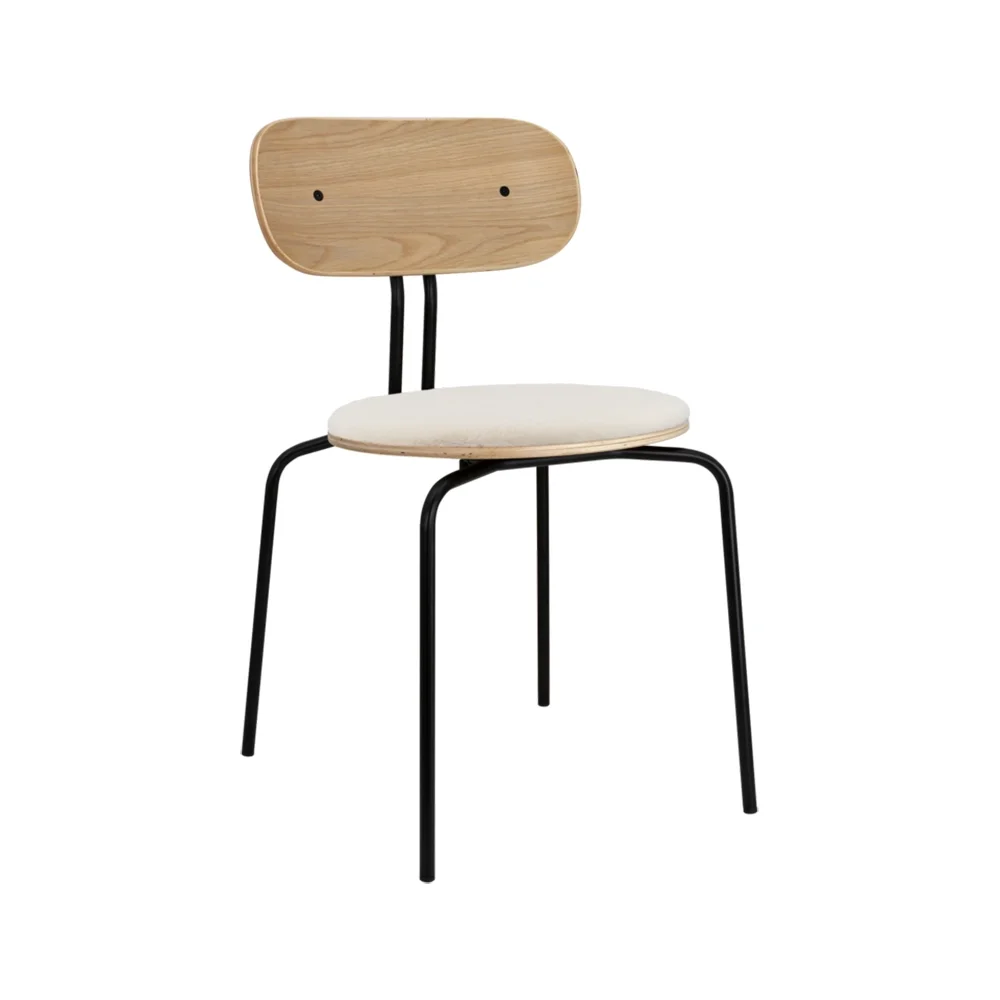 Curious spisestol eik/svart metall Teddy White