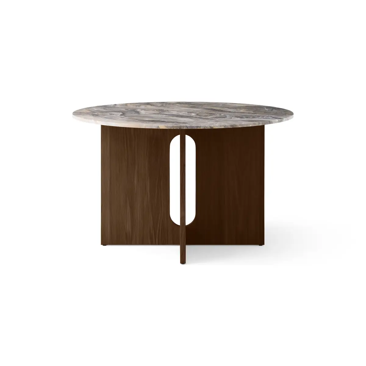 Androgyne spisebord - eik/marmor grå galakse - Ø120 cm