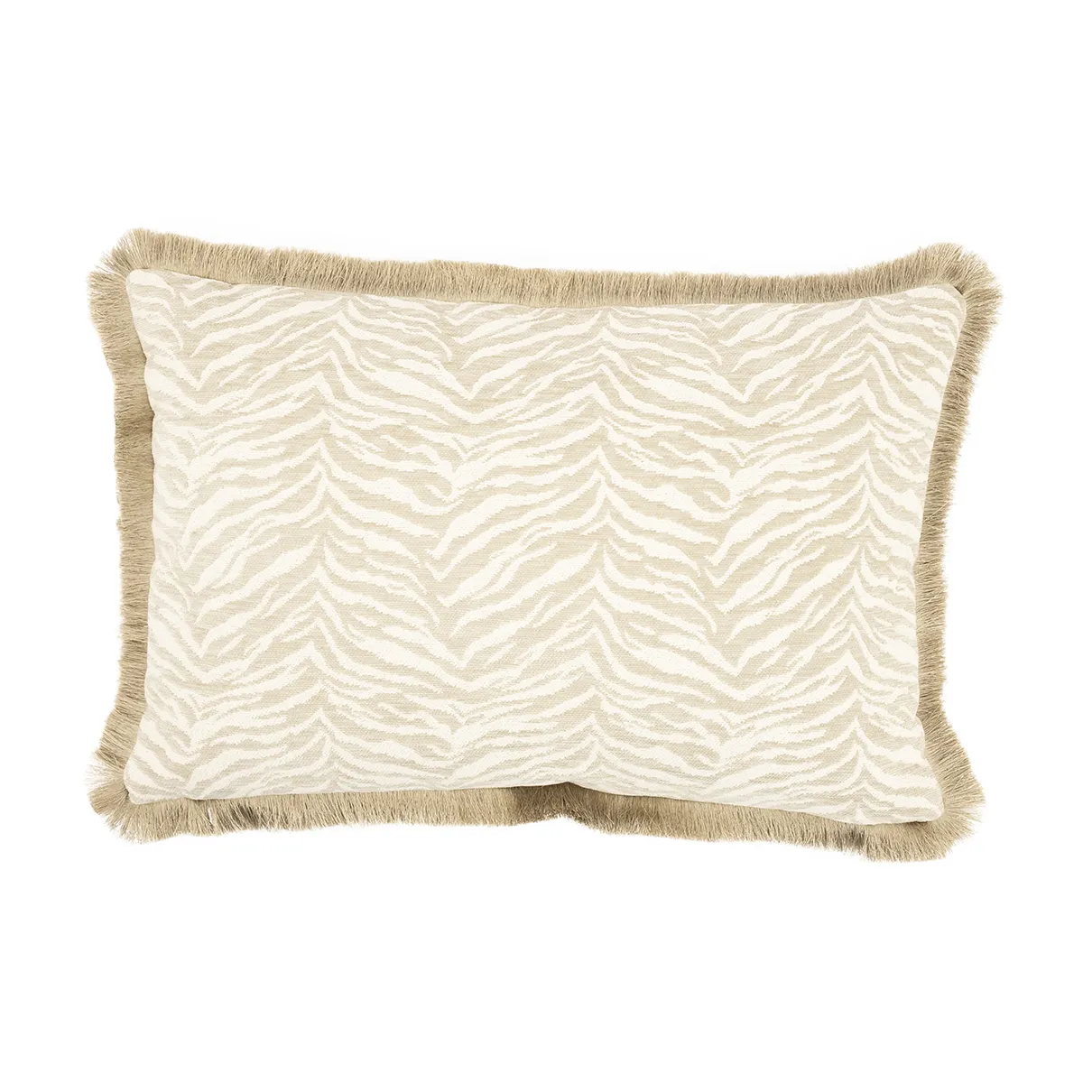 By-Boo, Pyntepute med frynser Tigra Beige 40x60 cm