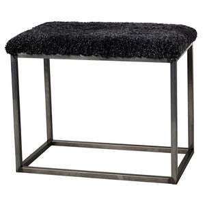 Palle Benk saueskinn 60x35 cm Darkgrey/Steel