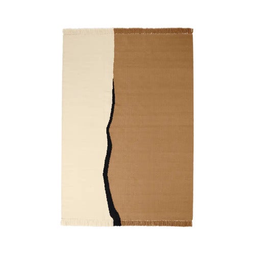 Soil Kelim teppe 170x240 cm- Dark Sand/Off-white