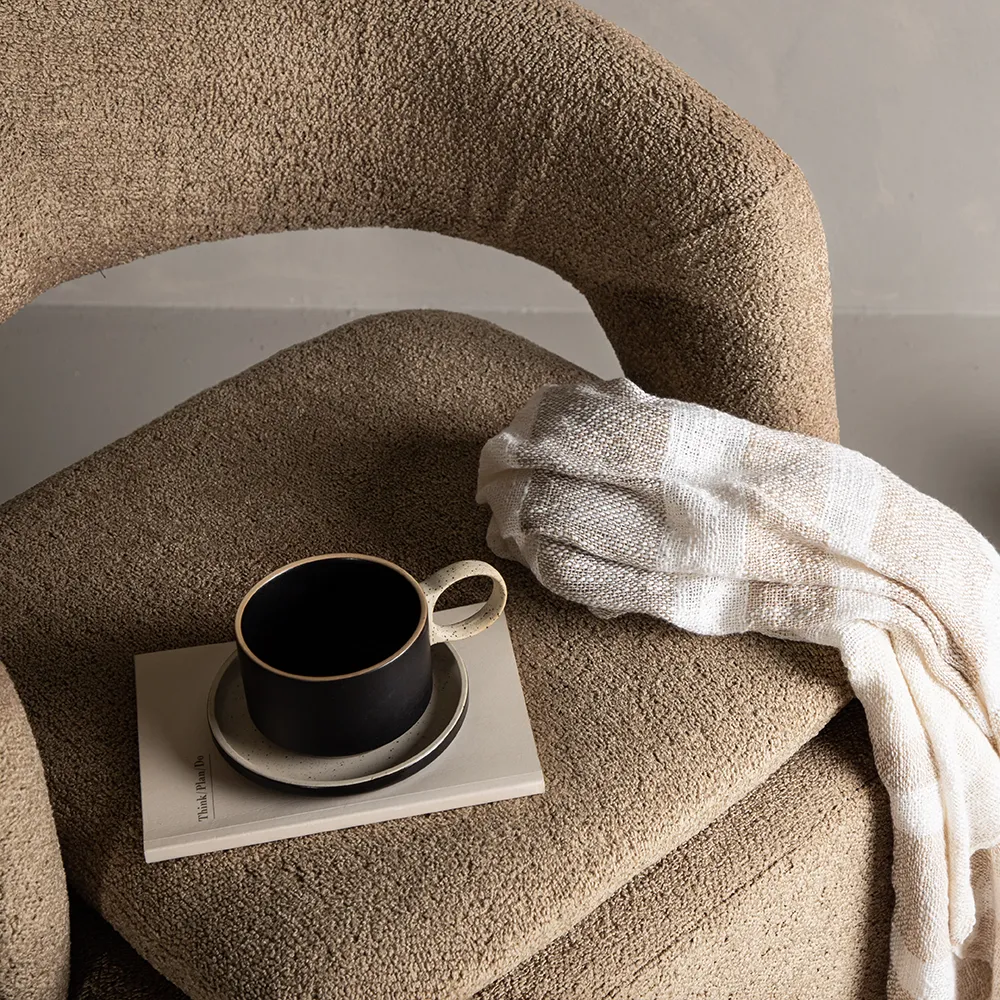 Laurel lenestol brun Boucle