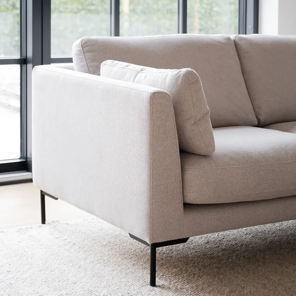 Corwin 3-seter sofa i stoff Rita Lys beige