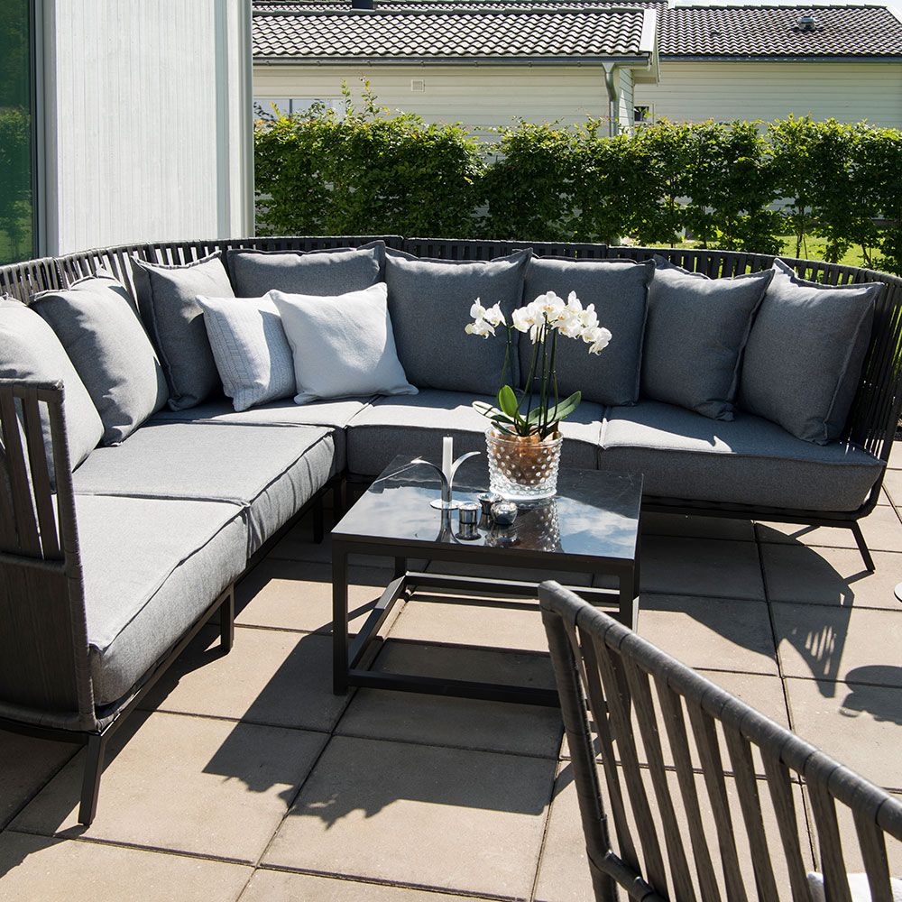 Jet Set hjørnesofa med puter 