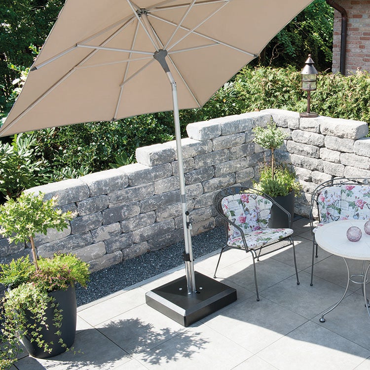 Parasollfot med hjul Alu-Vario 50 kg antracit