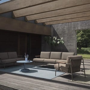 Linear Steel Salongbord Ø70 cm Pale Blue 