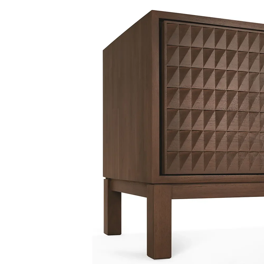 TV-benk i teak Sono Light Brown L160 cm