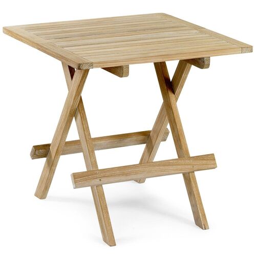 Opal sidebord 50 x 50 cm hvitpigmentert teak Brafab