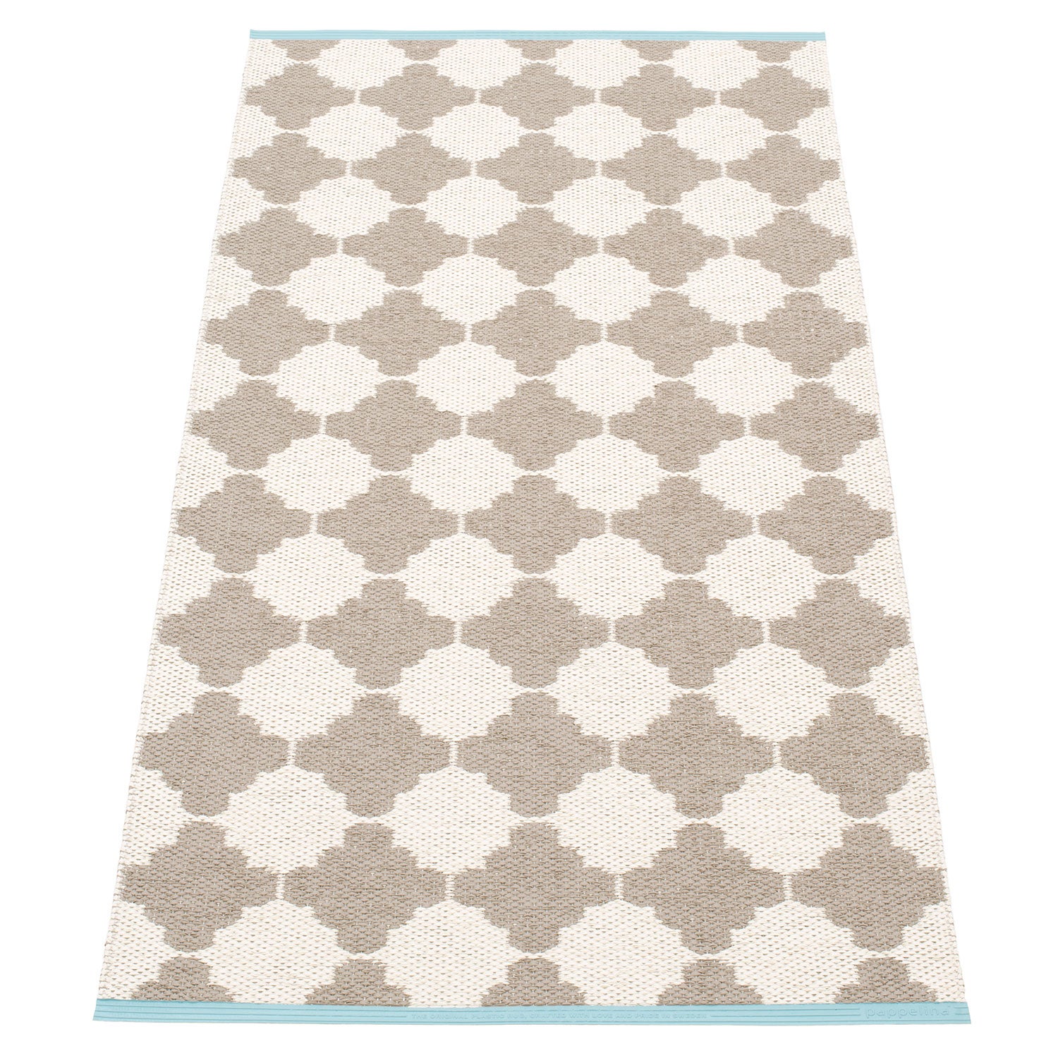 Marre matte 70x150 cm mud / vanilla turquoise stripe 