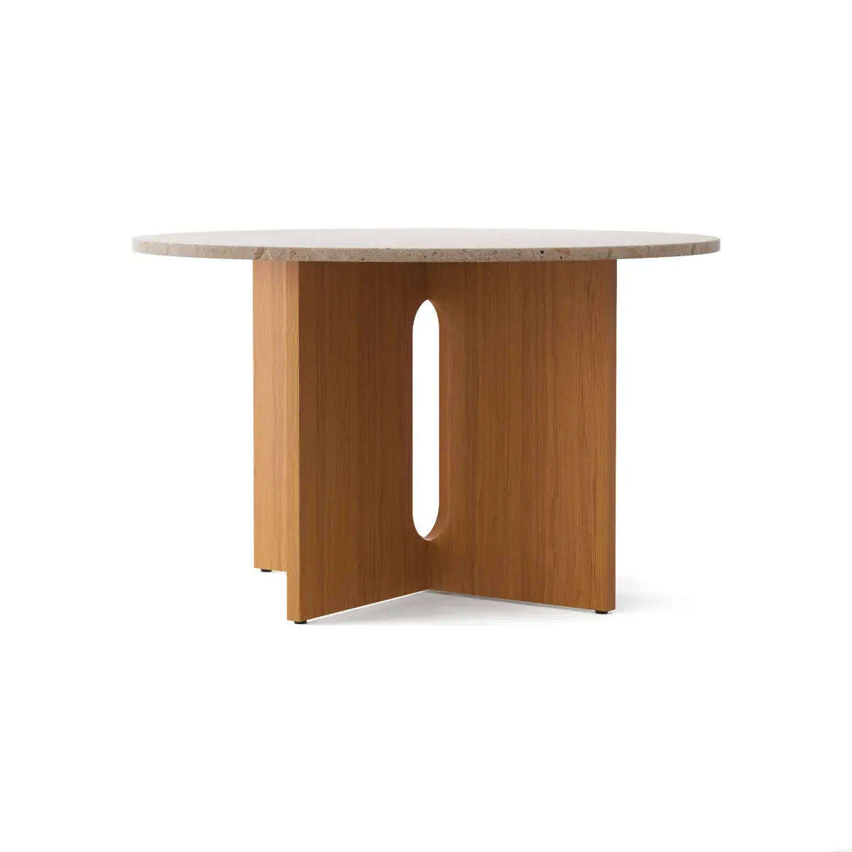 Audo CPH, Androgyne spisebord - Eik - Stein/Kunis Breccia - Ø120 cm