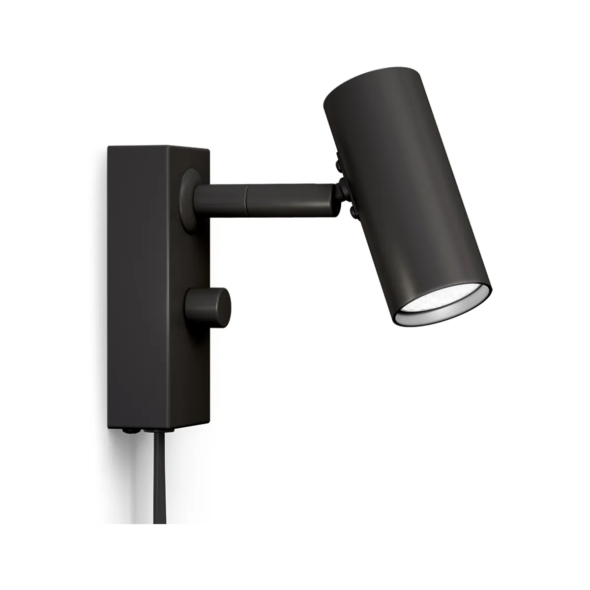 Cato vegglampe enkel metall matt svart