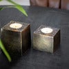 Lyslykt Tealight stor Brass Antique Artwood