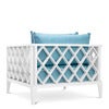 Outdoor Chair Ocean Club white sunbrella mineral blue