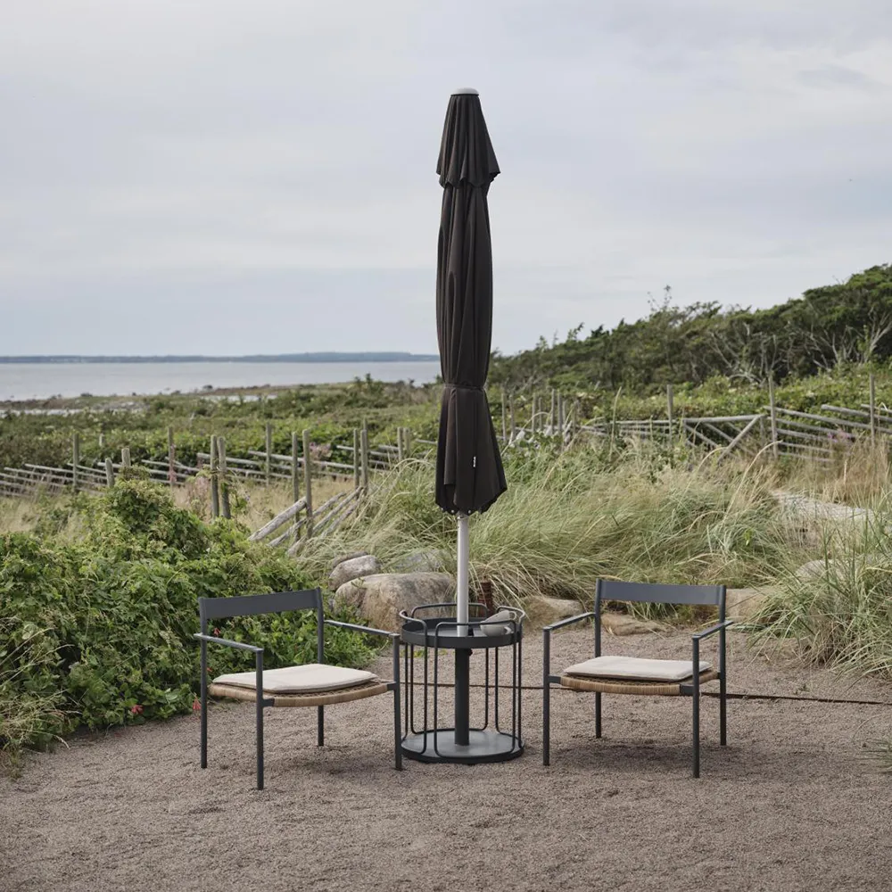 Abriola parasoll 330 cm svart