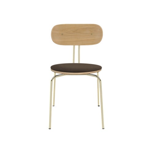 Curious spisestol eik/messing Mocca