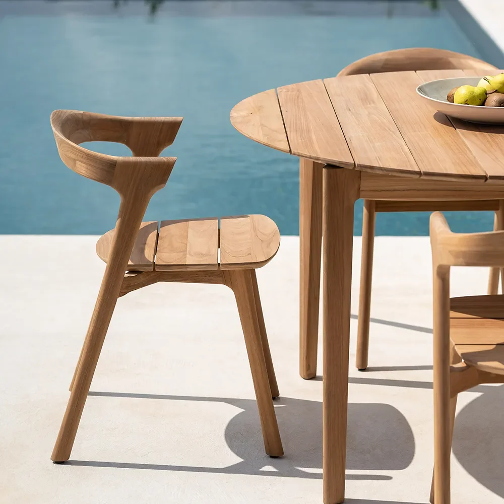 Bok Spisebord Ø125 cm Teak 