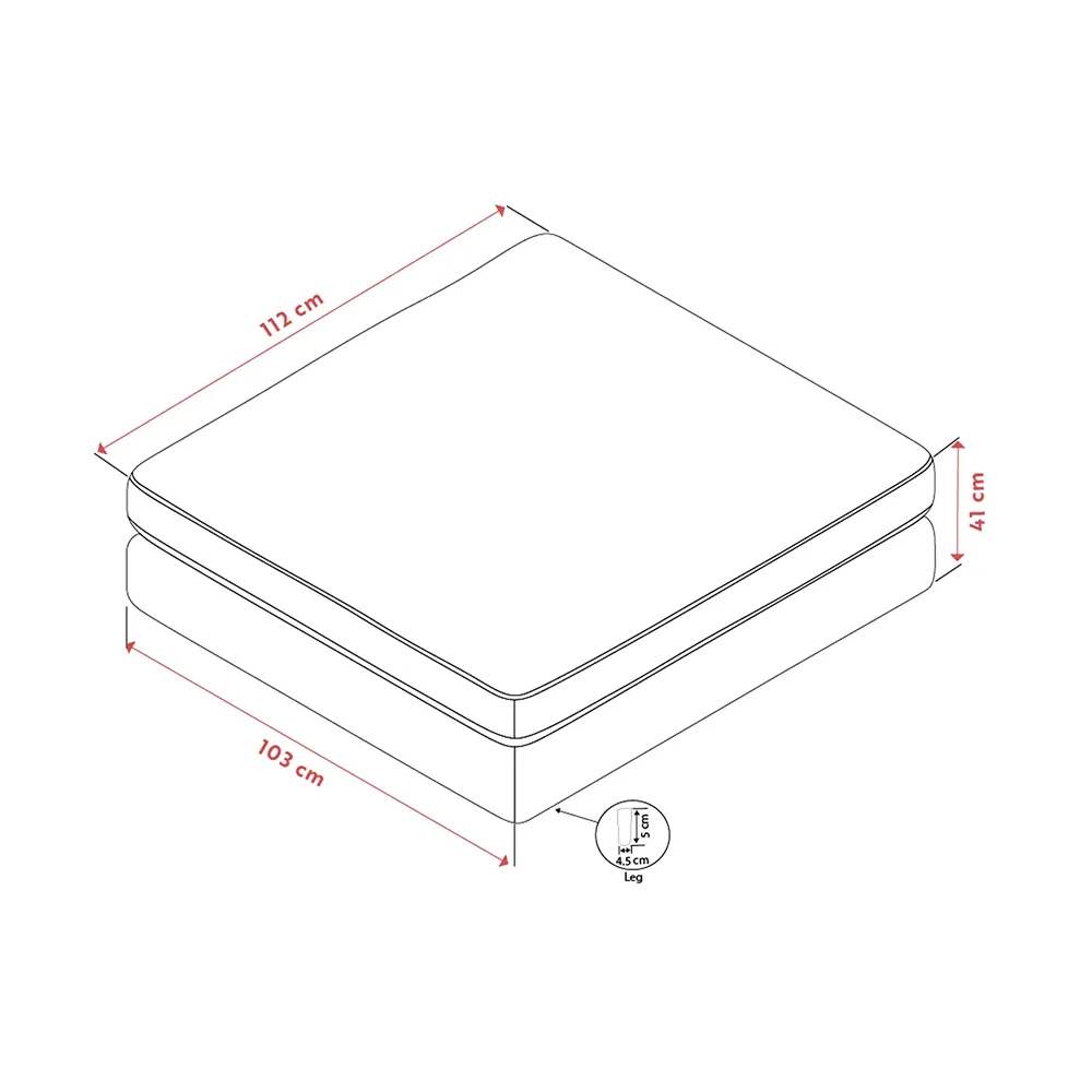 Duncan fotskammel stoff Robin lysegrå