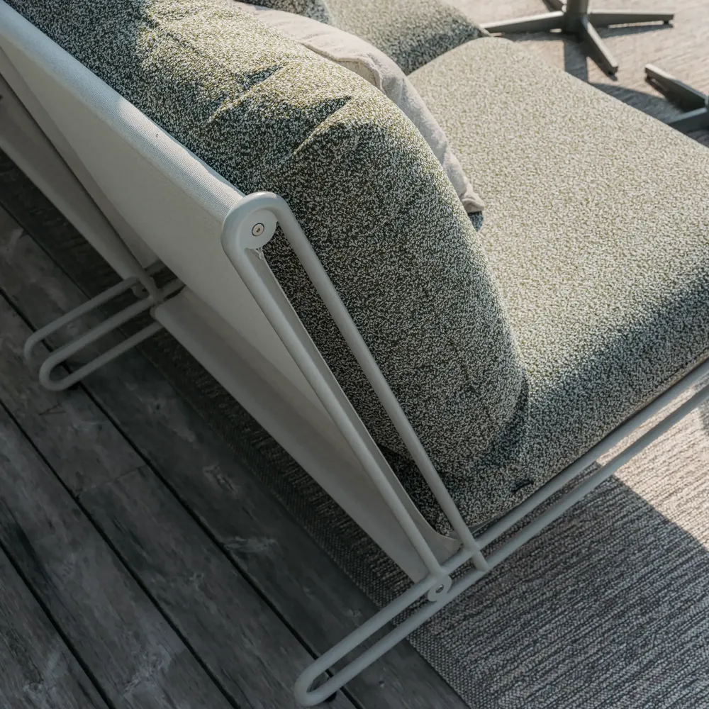 Blixt lenestol Light Grey/Teddy Verde