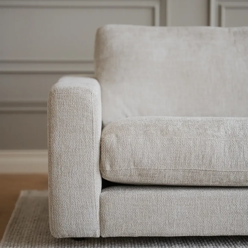 Duncan 1,5-seter armlen venstre stoff Robin lysegrå