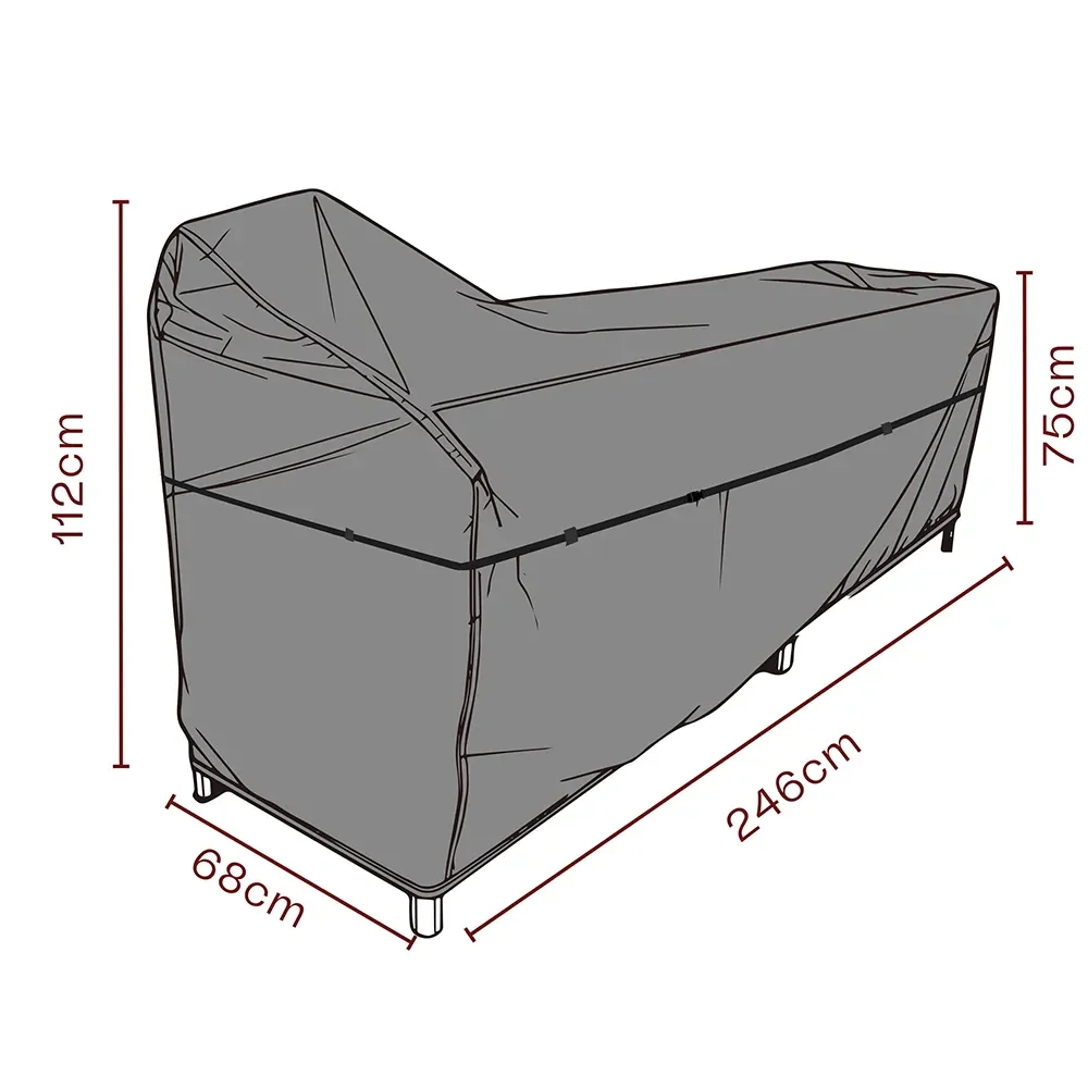 Møbeltrekk utekjøkken 246x68x112/75 cm Premium