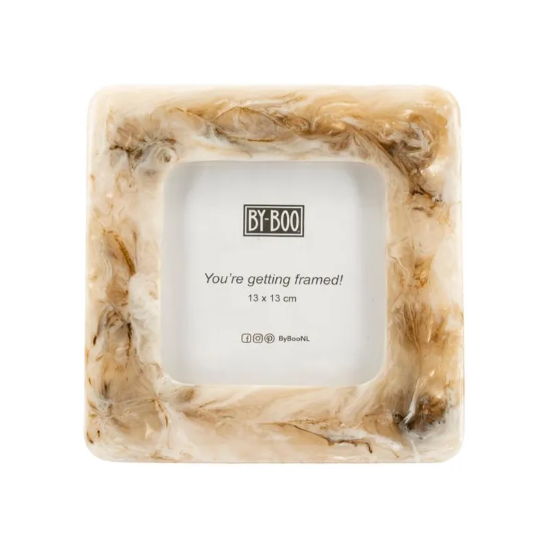 By-Boo, Photo Frame Framea 2 19,5x1x19,5 cm resin beige