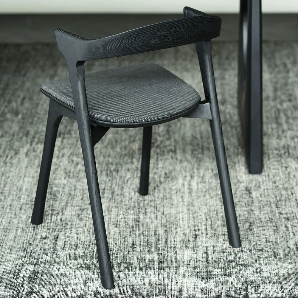 Bok Spisestol svart eik/soft black fabric