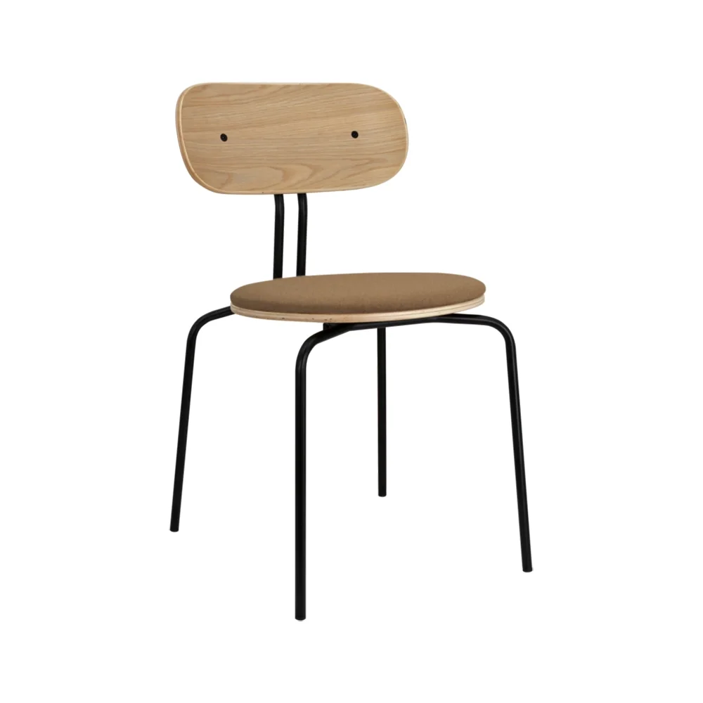 Curious spisestol eik/svart metall Caramel