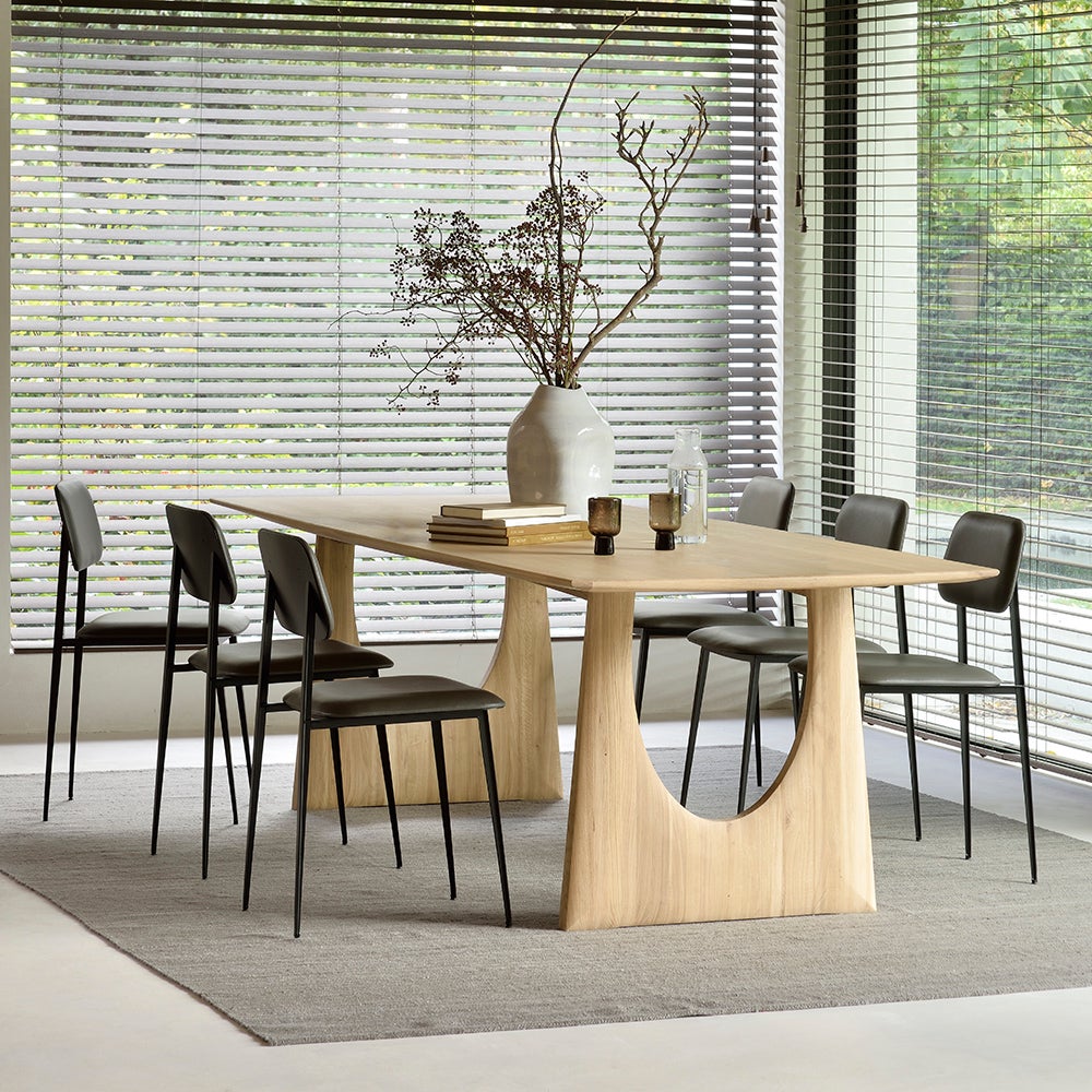 Geometrisk Spisebord 100x250 cm Eik