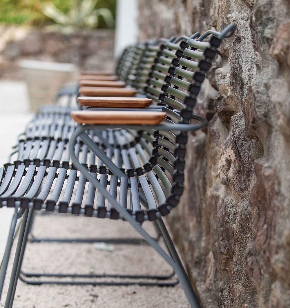 Click lenestol sand/bambus