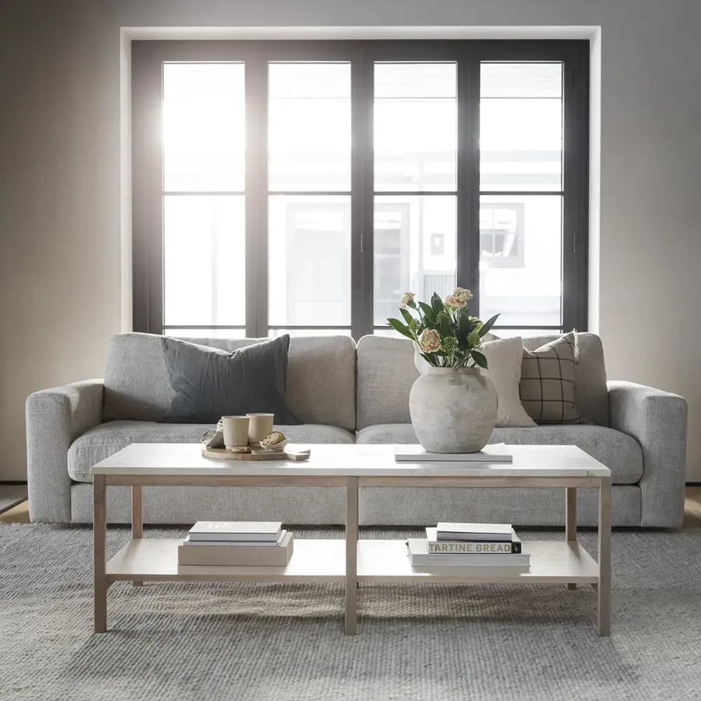 Duncan sofa 3-seter stoff Robin lysegrå