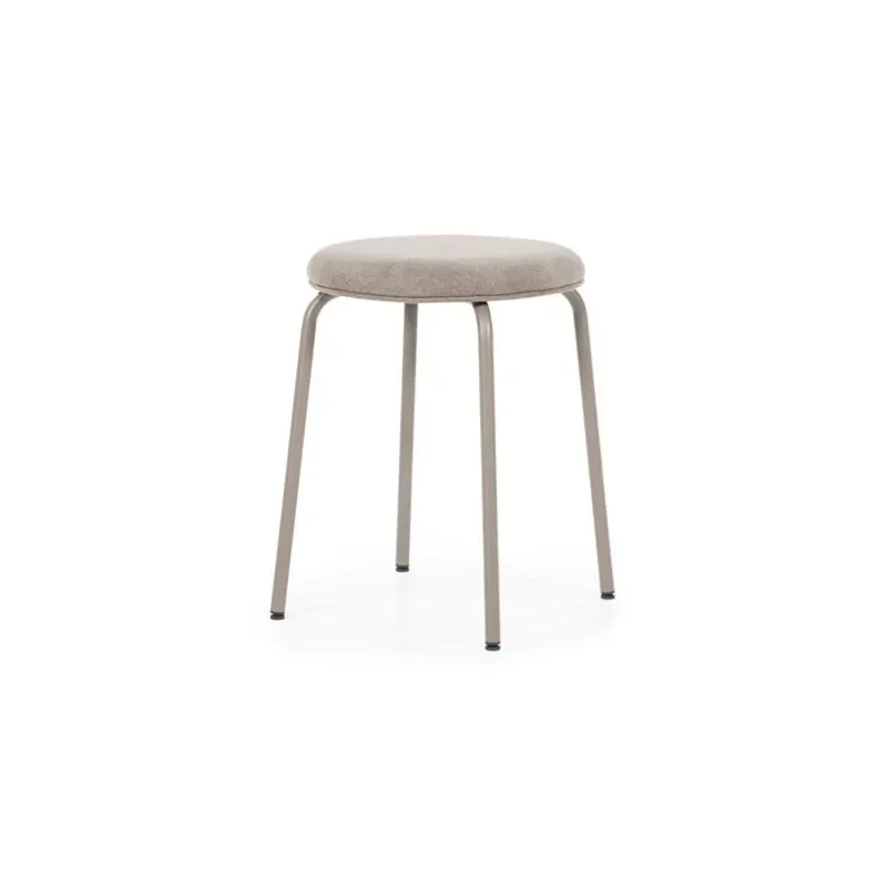 Skola krakk 37x37x48 cm metall taupe