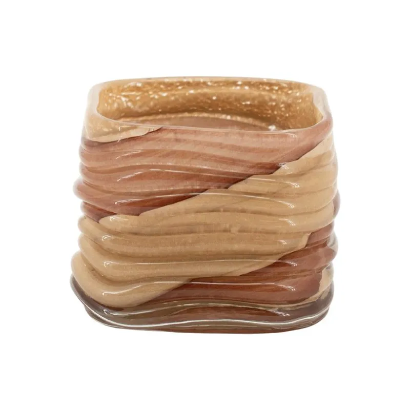 Rizo small 10x10x8 cm Glass light brown