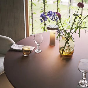 Midst spisebord 120 cm - Dark Red Linoleum Dark Red