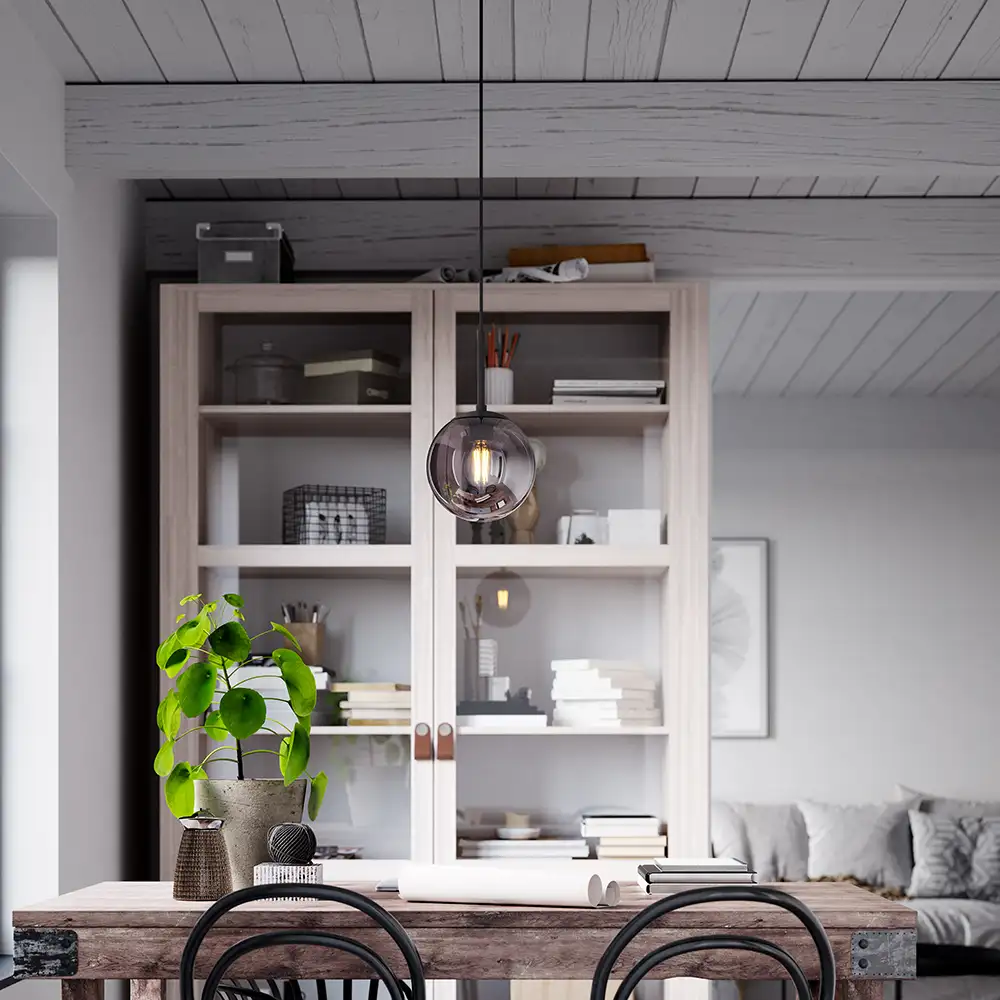 Boyle Taklampe Ø18cm Grå