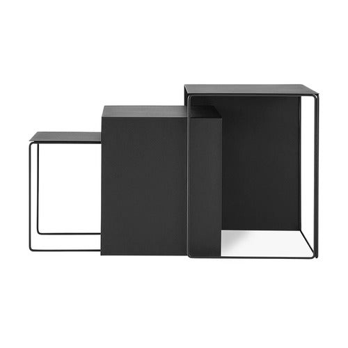 Cluster Bord - Sett med 3 - Black