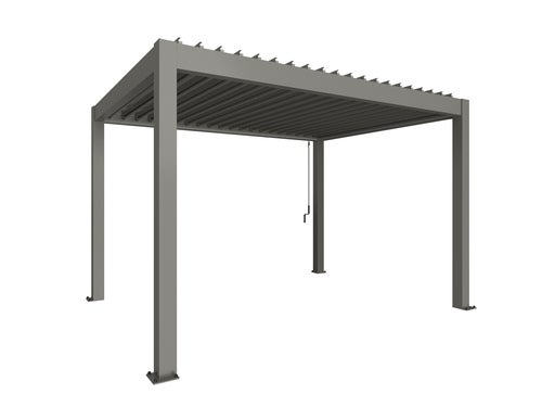 Pergola størrelse 4 x 3 metallic quartz grå