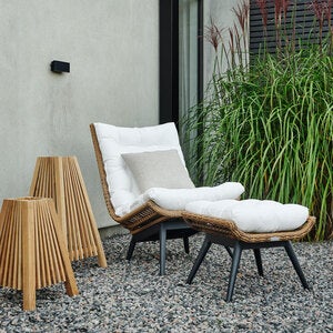 Covelo loungestol natur/hvit Brafab